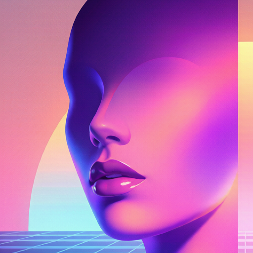 Vaporwave Faces PFP left