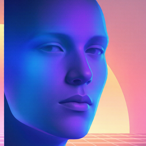 Vaporwave Faces PFP right