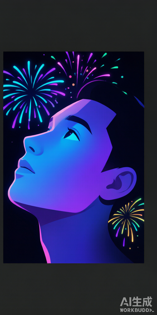 Neon Fireworks PFP right