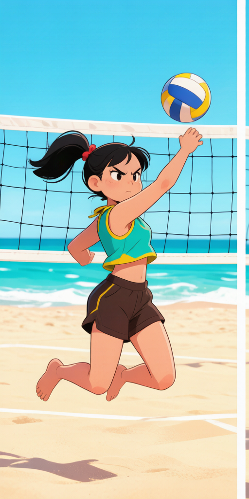 Beach Volleyball BFFs PFP left
