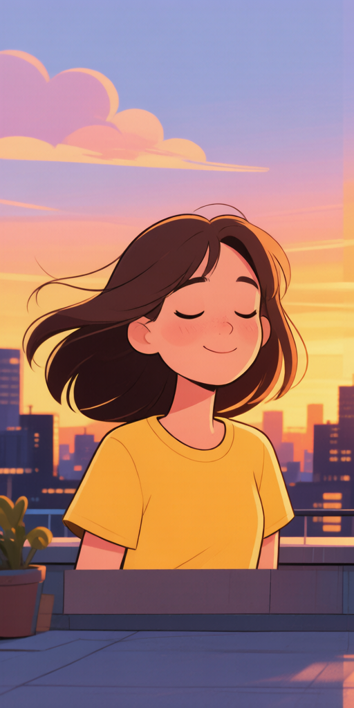 Rooftop Sunset BFFs PFP left