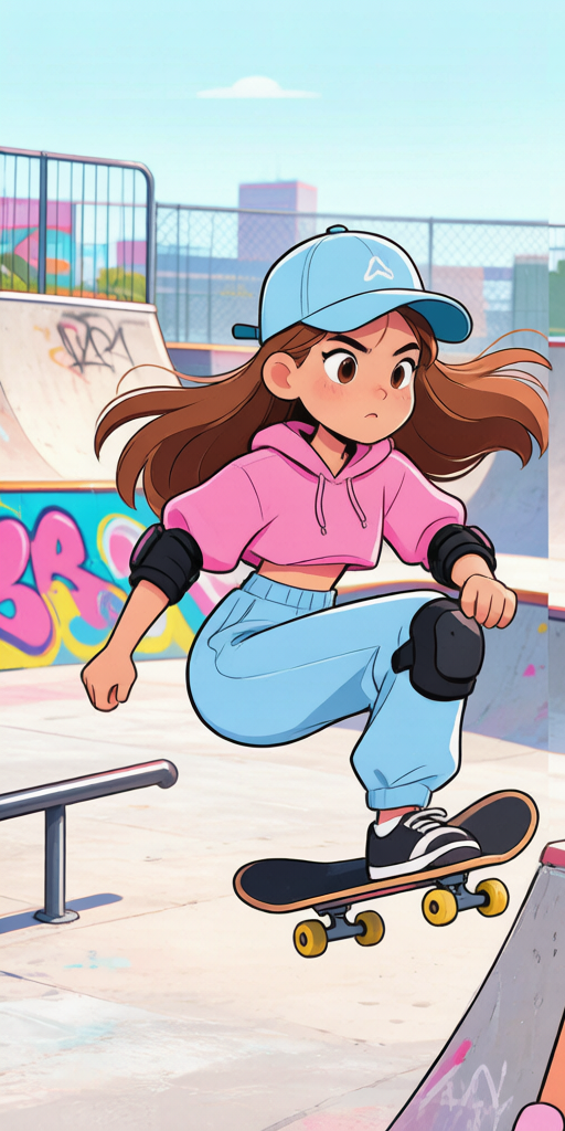 Skateboarding BFFs PFP left
