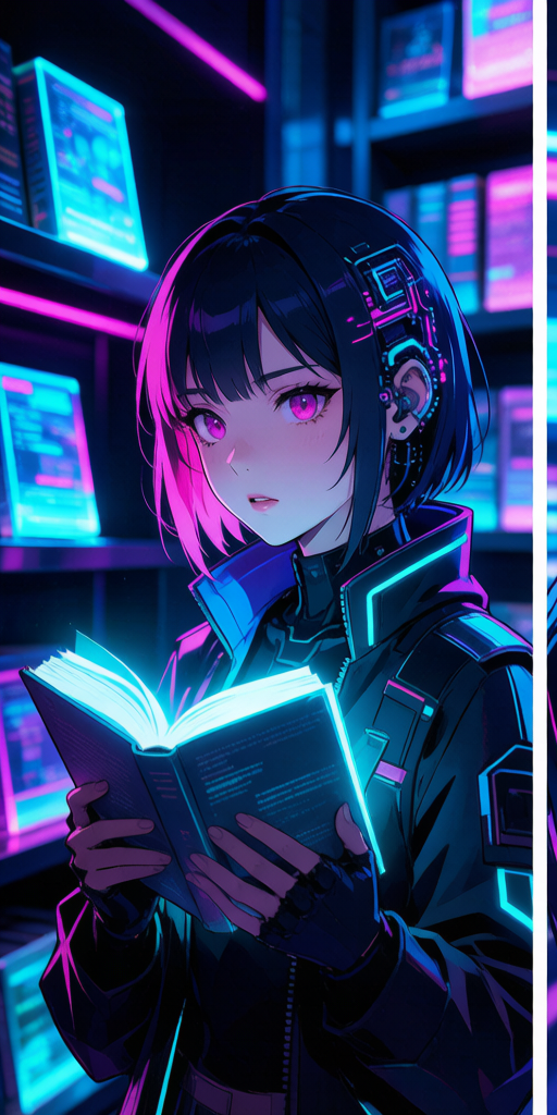 Neon Bookstore PFP left