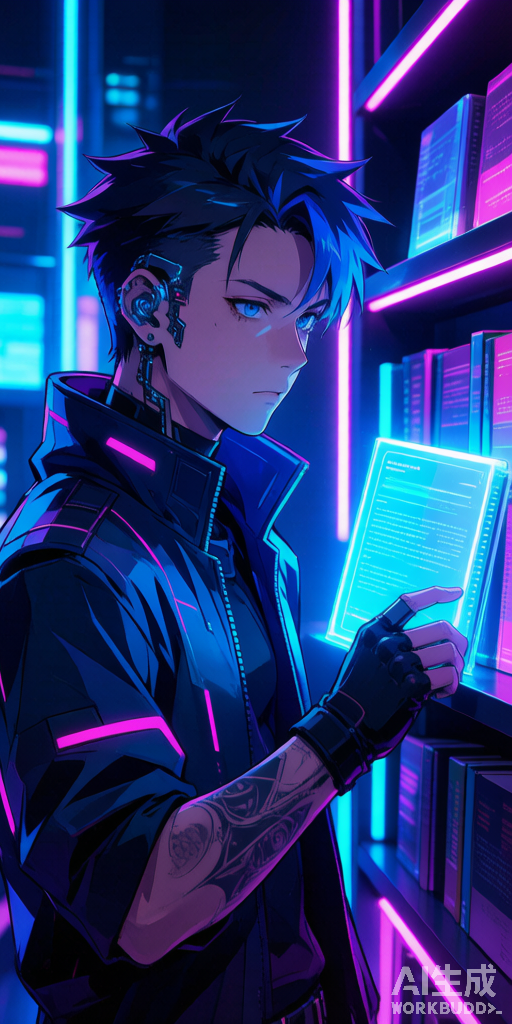 Neon Bookstore PFP right