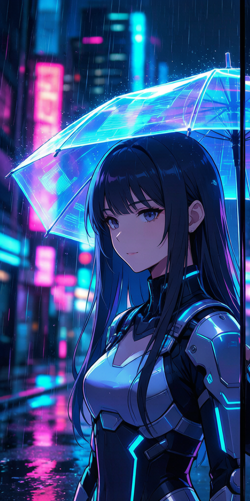 Neon Rain Walk PFP left