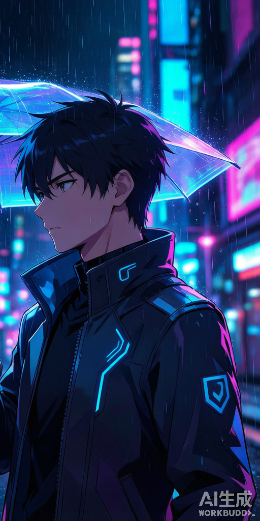 Neon Rain Walk PFP right