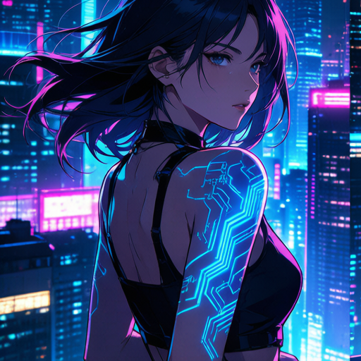 Neon Rooftop PFP left