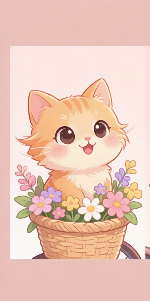 Bicycle Basket Cats PFP left