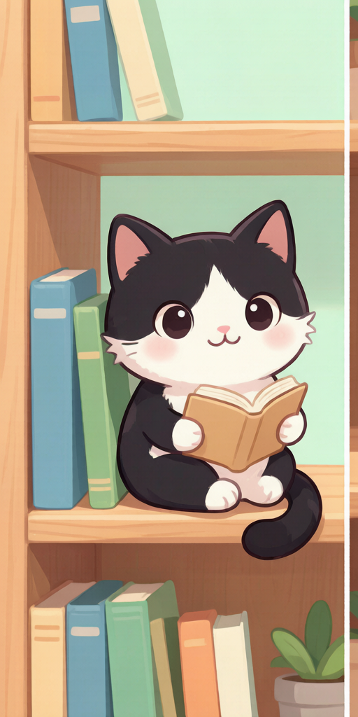 Bookshelf Cats PFP left