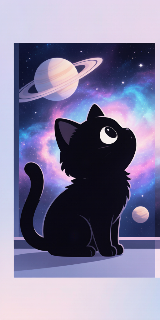 Galaxy Window Cats PFP left