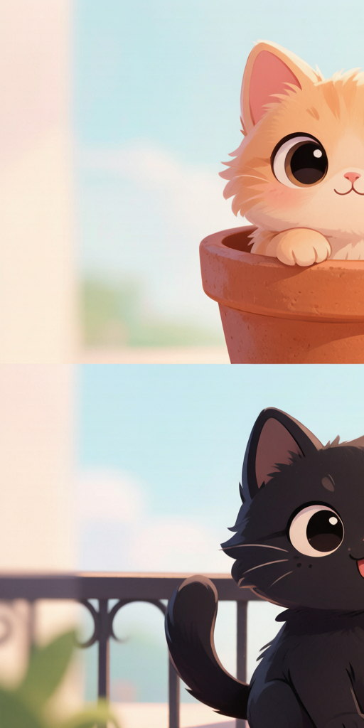 Garden Pot Cats PFP left