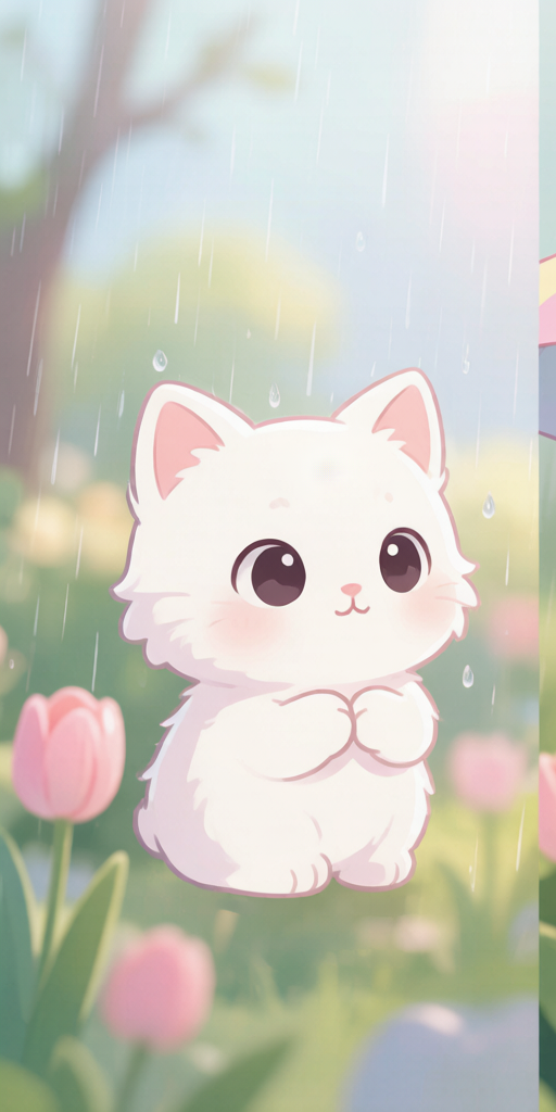 Spring Umbrella Cats PFP left