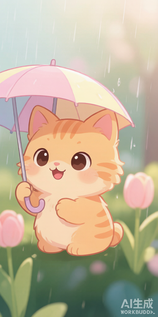 Spring Umbrella Cats PFP right