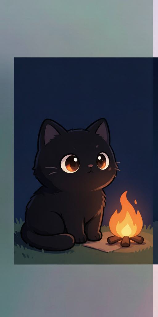 Starry Campfire Cats PFP left